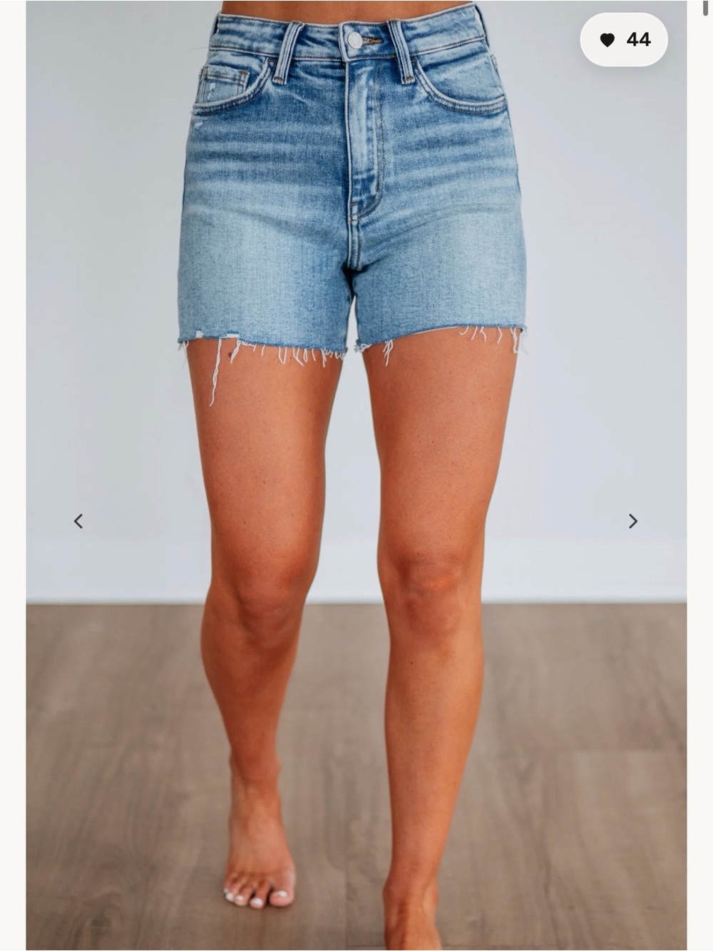 NWT VERVET BY FLYING MONKEY Light Blue High-Rise Cutoff Jean Shorts